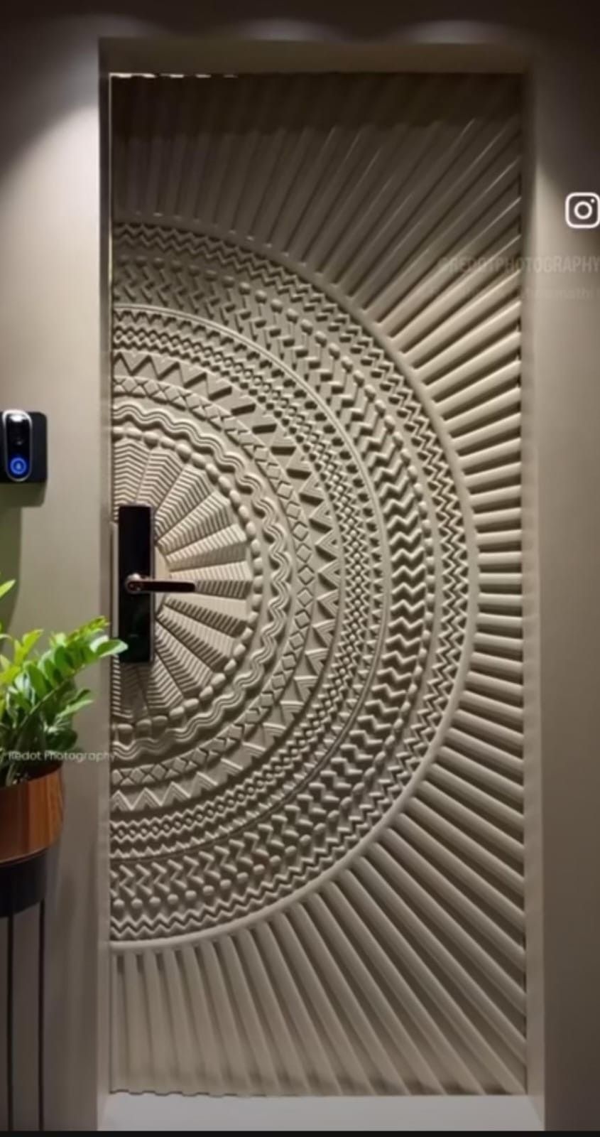 Lunar Mandala Relief Door