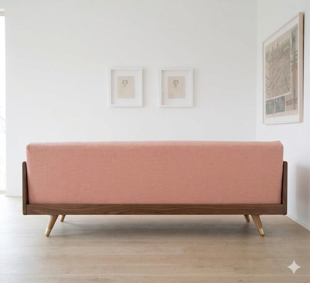 The Avery Mid-Century Blush Sofa - Image 3