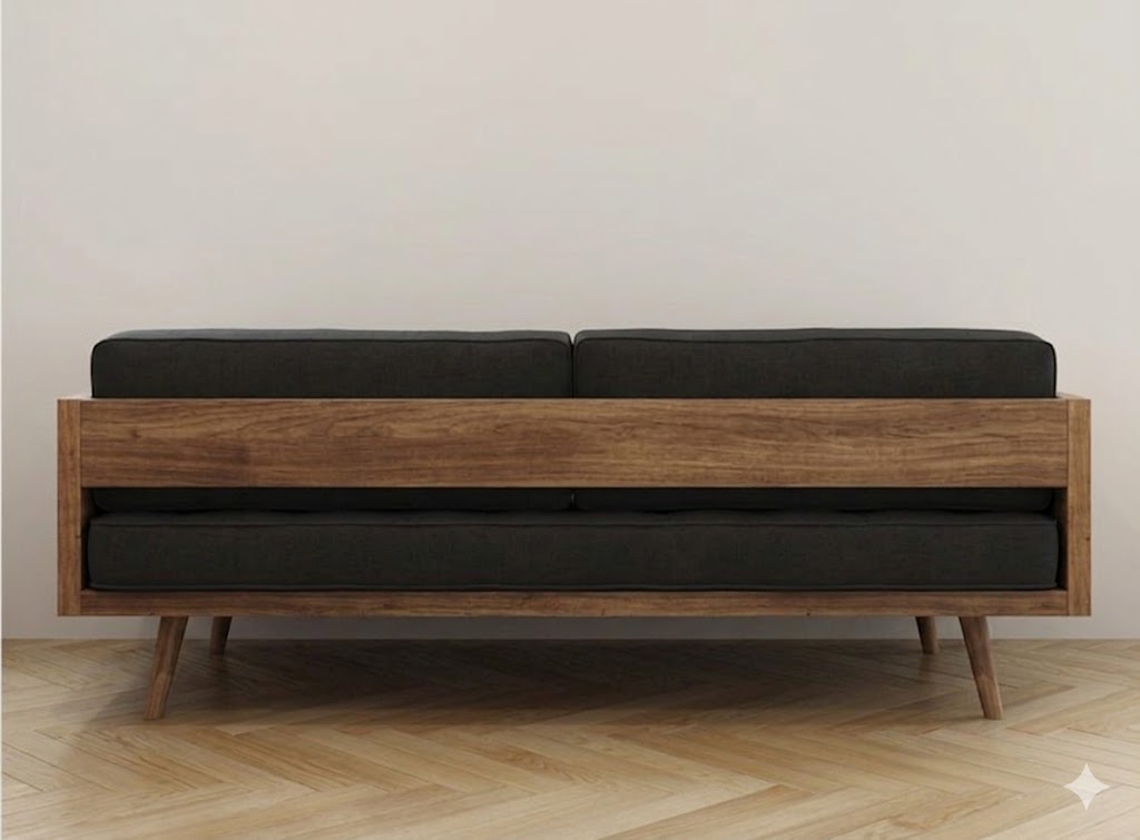 Mid-Century Modern Box Frame Sofa - Image 4