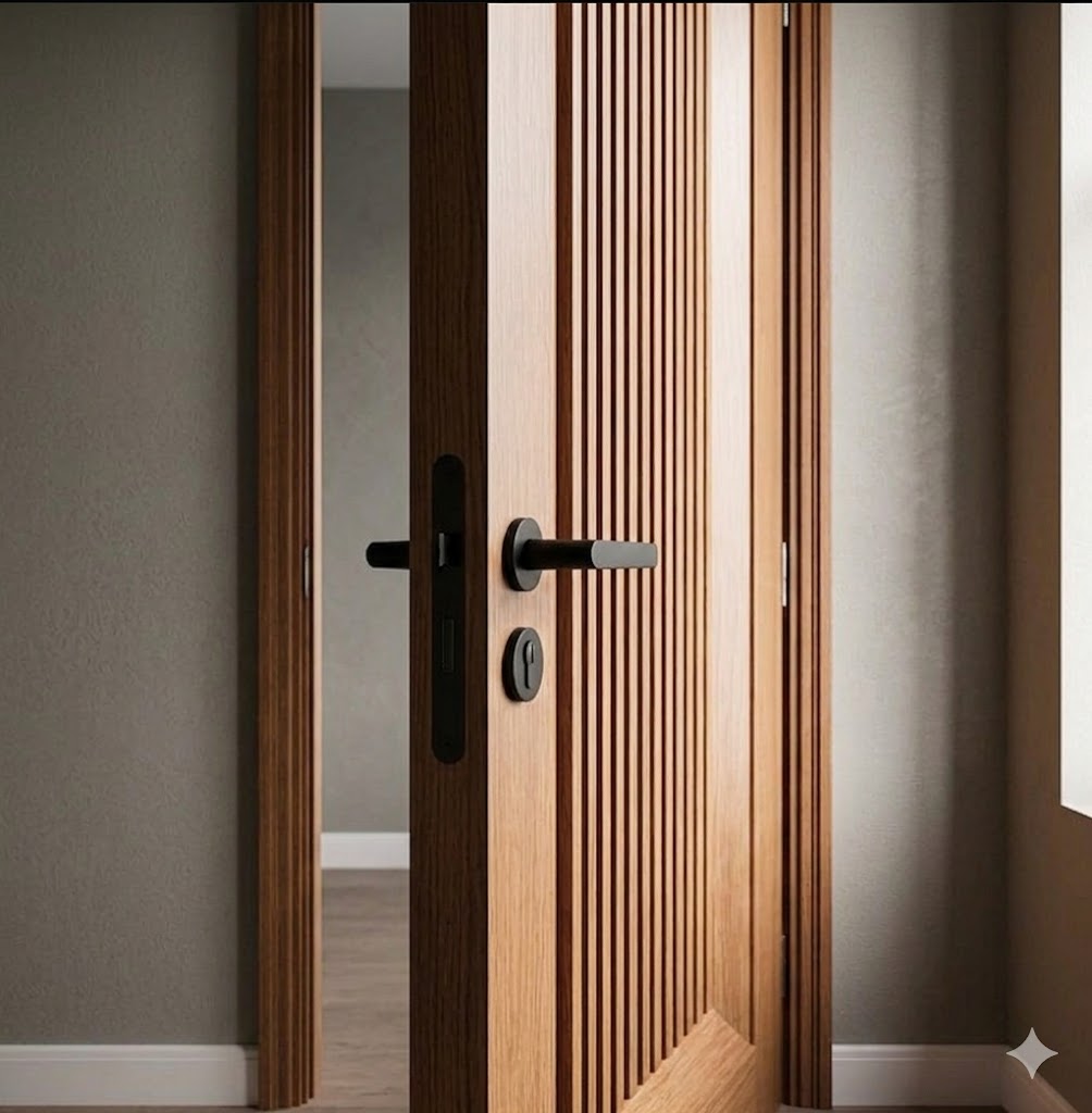 Modern Slatted Panel Door - Image 3