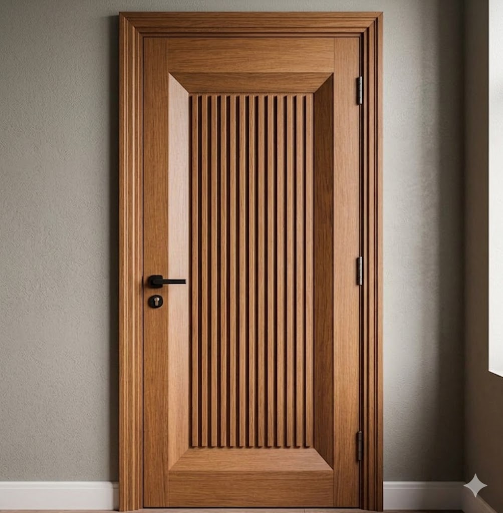 Modern Slatted Panel Door - Image 2