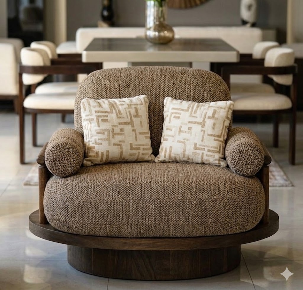 Brutalist Swivel Armchair - Image 2