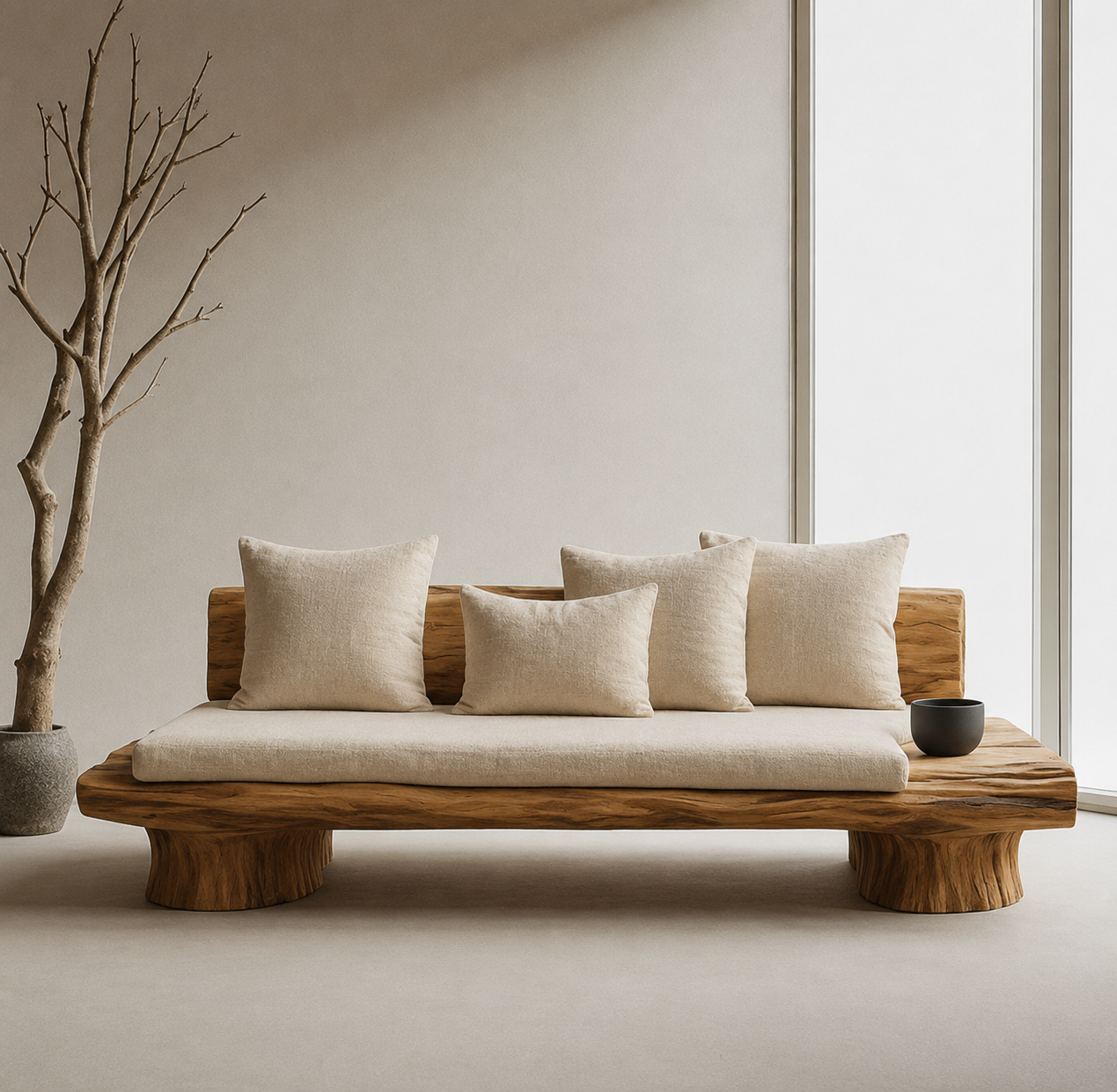 Wabi-Sabi Live Edge Log Sofa - Image 2