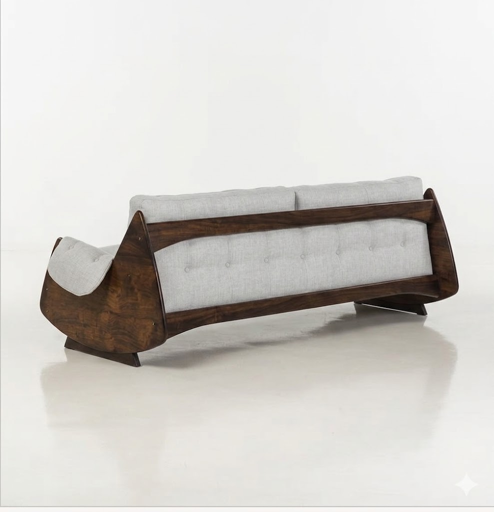 Mid-Century Modern Italian Sculptural Sofa, - Image 2