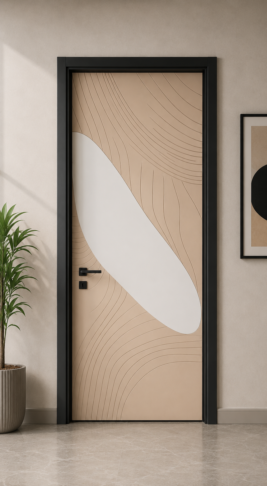 Abstract Wave Designer Door