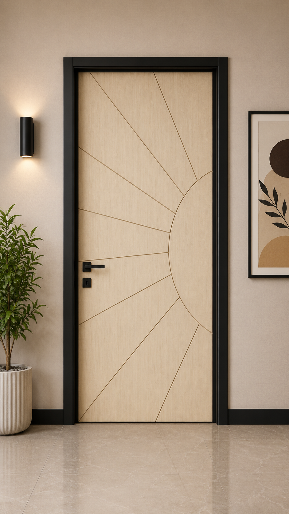 Modern Sunrise Designer Door