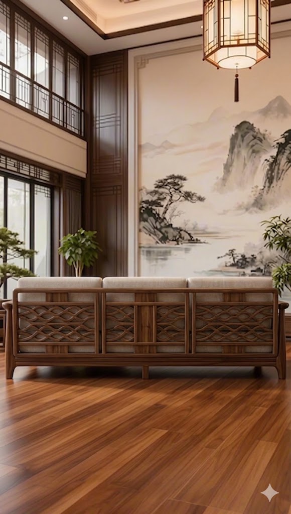The ZenScape Oriental Timber Sofa - Image 3