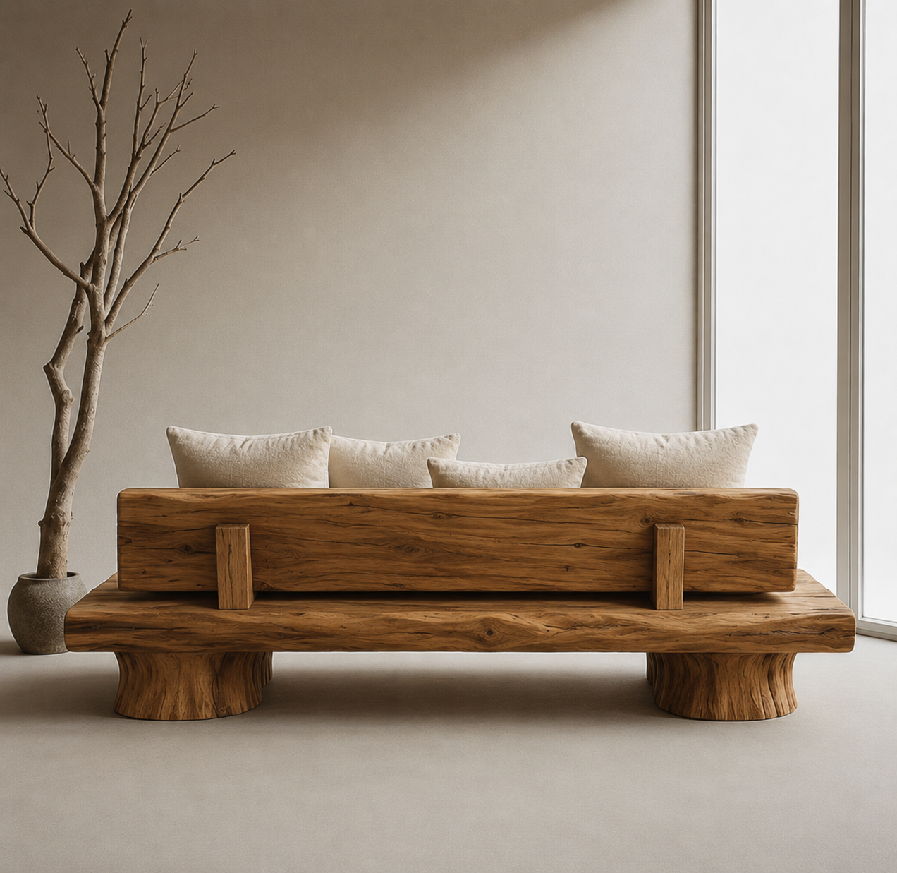 Wabi-Sabi Live Edge Log Sofa - Image 3